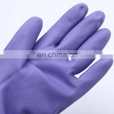 Long Sleeve Rubber Household Waterproof Cleaning Dish Washing Kitchen Latex Gloves photo-3