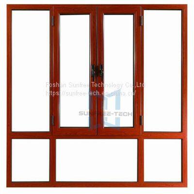 SUNFREE double glazed window hurricane impact open out aluminum windows casement aluminum windows