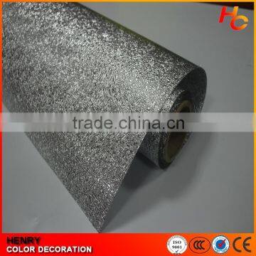 2016 Fashion Silver Color Embossed Metallized Decorative Pvc Film for Furniture photo-2