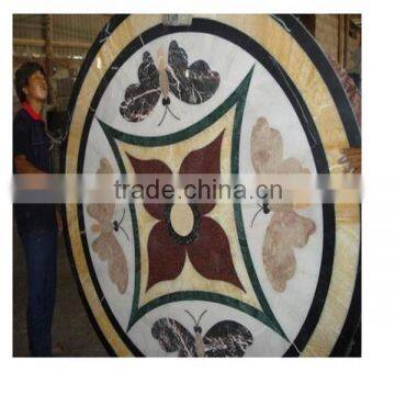 Decorative Rosa Polished Marble Foloor Waterjet Medallion