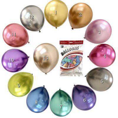 Bajo precio. Fabricante de China. Tipo de metal. Globo de látex inflable con helio metalizado, colores metálicos, cromado. Ballon Balloon