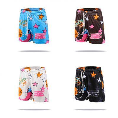 Wholesale Summer Basketball Shorts Men European and American Loose Version Quick-drying Breathable Mesh Shorts Running Fitness Pants