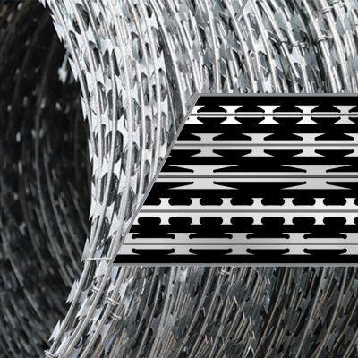 Expanded Razor Barbed Wire Fence Flat Wrap Razor Barbed Wire Diamond Weld Razor Wire Fence Sustainable Waterproof photo-3