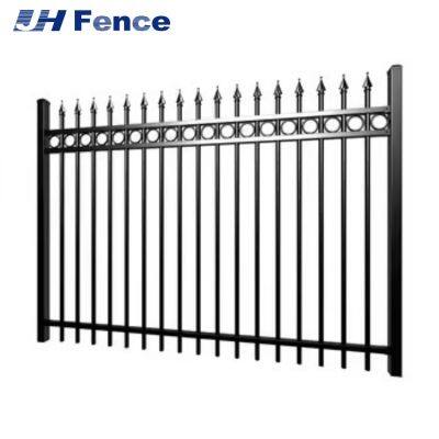 Valla de acero galvanizado personalizada para la seguridad de comunidades y fábricas. Valla exterior para escuelas y fábricas. Valla de acero, valla metálica
