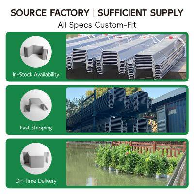 High Durability Rust-Resistant Plastic Sheet Pile Retaining Walls for Small Watershed Protection photo-6