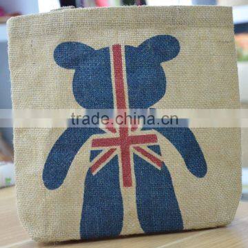 custom jute bag wine bag handicraft, nature jute bag for printing