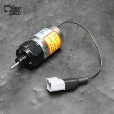 Engine Shutdown Solenoid YNF17707 U85206500 12V DC for Diesel Generator Excavator/Loader & Construction Machinery