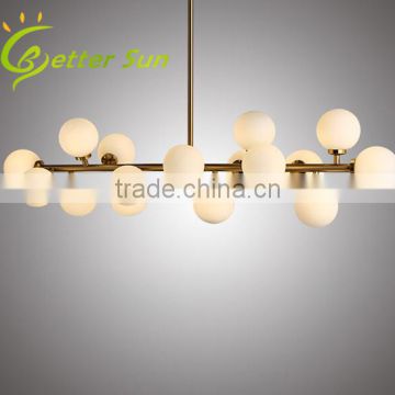 Gold Color Glass Modern Light Fixture of Ceiling 16pcs Light Bulbs                        
                                                Quality Choice