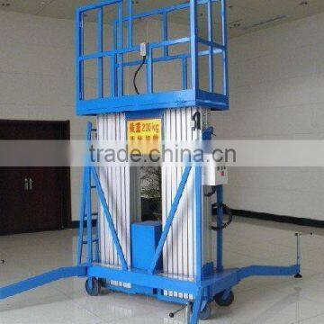 Hot sale double mast aluminum alloy hydraulic lift platform