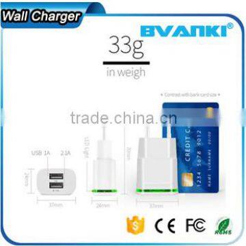 Universal 5V 2A EU AC Travel LED Light Dual USB Wall Charger for IPhone 6 6S for Samsung Galaxy S5 S6 S7 Cell Phones Adapter photo-4