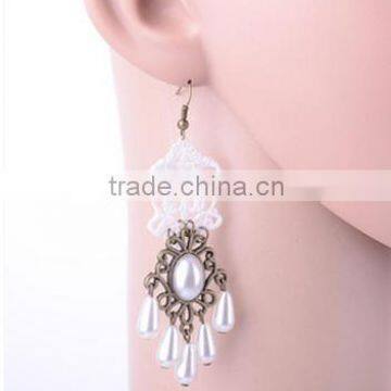 2015 Fashion Pearl Lace Jewelry Earring Ornaments Bridal Accessories photo-3
