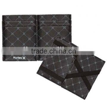 Factory price! Top grain cow leather printing magic wallet