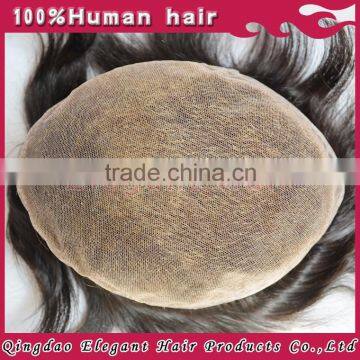 2015 alibaba new 5a top grade fast delivery 100% brazilian hair bleached knots toupee