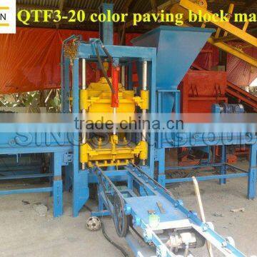 QTF3-20 semi-automatic color paving brick press machine