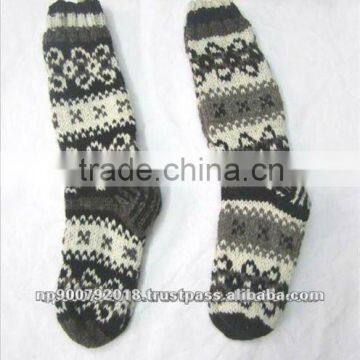 Hnad Knitted Wool Sock