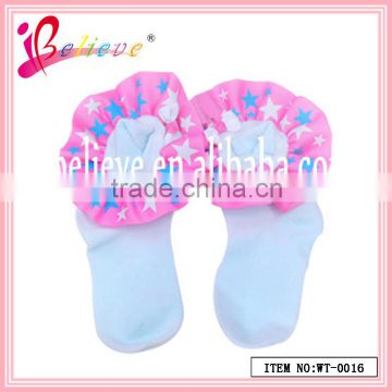 2014 Hot selling in europe baby products factory direct wholesale baby socks with ribbon (WT-0016)