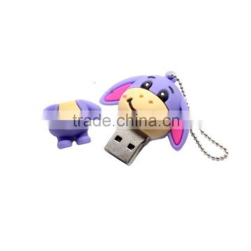 Fashion Donkey Model PVC material generic usb flash disk