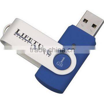 One Color Imprint Swivel Flash Drive 1Gb