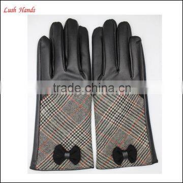 Ladies pu Leather Hand Gloves Cheap Leather Gloves photo-2
