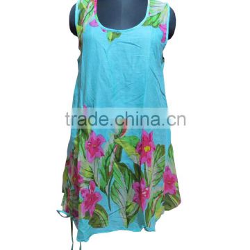 Summer Tops Floral Tunic Dress