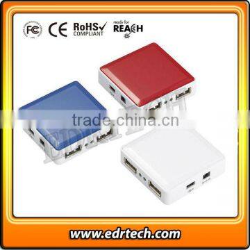 High Speed 4 Port USB Hub With Multicolor Available