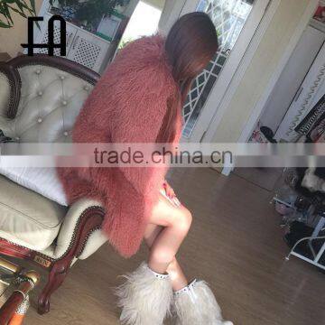 Factory Wholesale Tibetan Lamb Fur Coat /mongolian Lamb Fur Coat