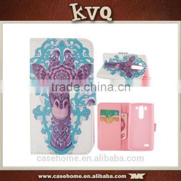 Best selling customized pattern printing pu mobile phone case for LG G3 Mini