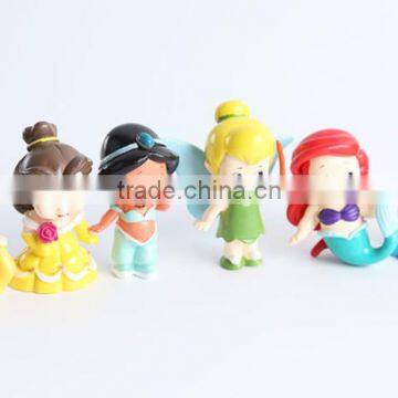 5cm Disney princess doll 3D cartoon model figure toy