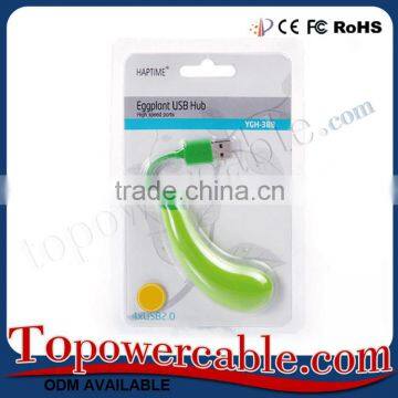 Creative Eggplant Design Multiple 4 Port Usb 2.0 Hub For Iphone photo-6