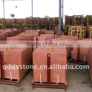 red sandstone brick paving stone