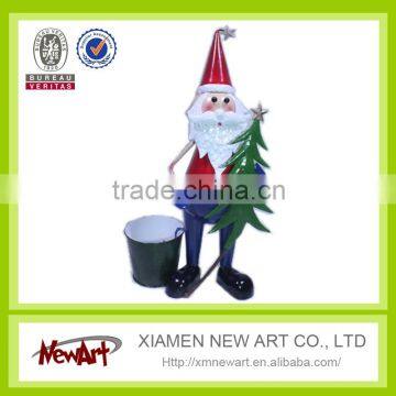 Santa claus with pot shopping mall christmas decorations