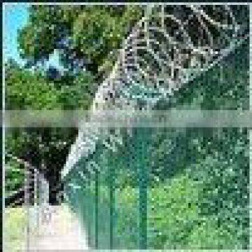 modern security fencing of barbed wire