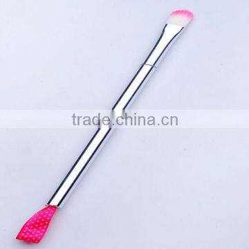 New design,fashion satin ribbon with Aluminum handle single face nylon brush