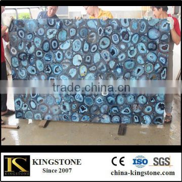 High Grade natural blue agate slicesaqeeq / agate gemstones stone for sale