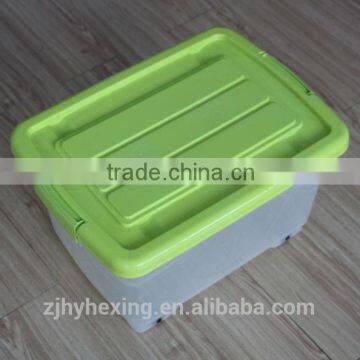 50L plastic packaging box with wheel