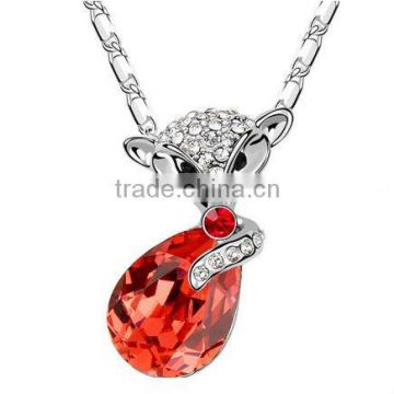 jewelry crystal animal necklace