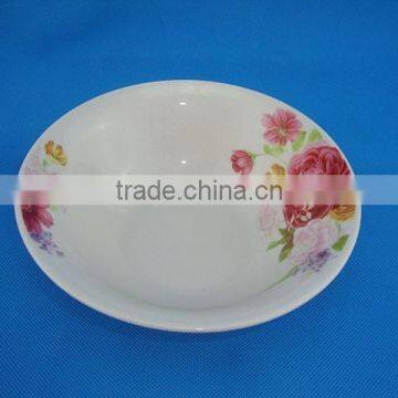 Ceramic salsa bowl with two pcs flowers