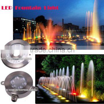 High quality DMX 9W IP68 waterproof underwater light,led fountain ring light IP68 LED underwater light