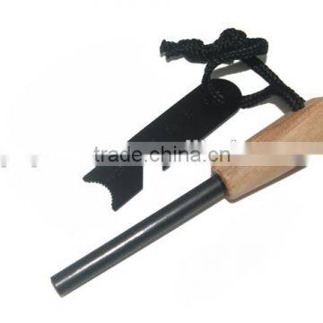 2014 New survival magnesium wood fire starter Emergency travel wooden flint