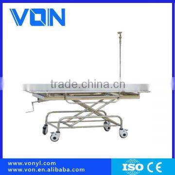 FC-6-6 Hospital Stainless Steel Emergency Patient Stretcher Trolley