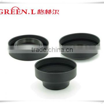 49mm-77mm three function rubber camera lens hood