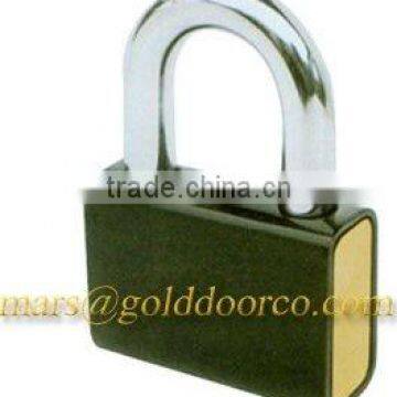 Iron Shell Armoured Brass Padlock with Sheet-Cylinder Keys by Yellow and Black Color