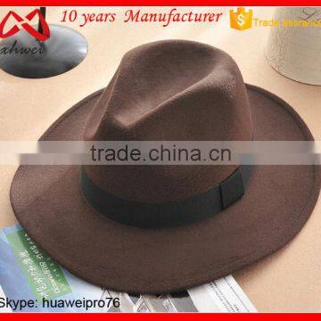 men felt fedora hat with band cheap custom vintage winter hat