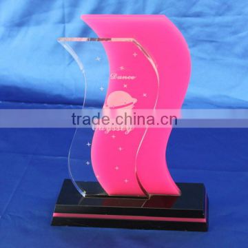 custom acrylic trophy and award, printing/engraving any logo