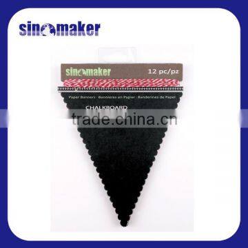 Wonderful event time double sides printed chalkboard bunting banner