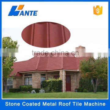 High quality aluminum zinc plate colorful stone coated metal roof tile machine, galvanized chinese roof tile