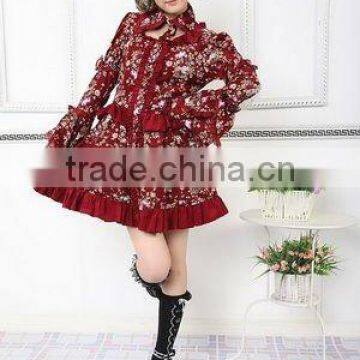 Black White Cotton Sweet Lolita Dress 81065