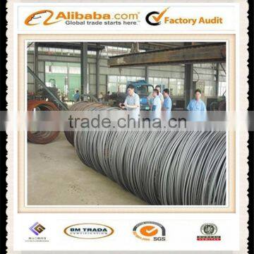 High tensible 5.5-16mm low carbon steel wire rod SAE1008