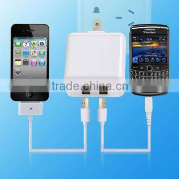 Dual USB Power Adapter AC Home Wall Charger US Plug For IPhone for Samsung photo-4
