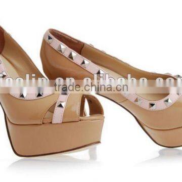 High quality large size fashion sandal platform ladies high heel shoes